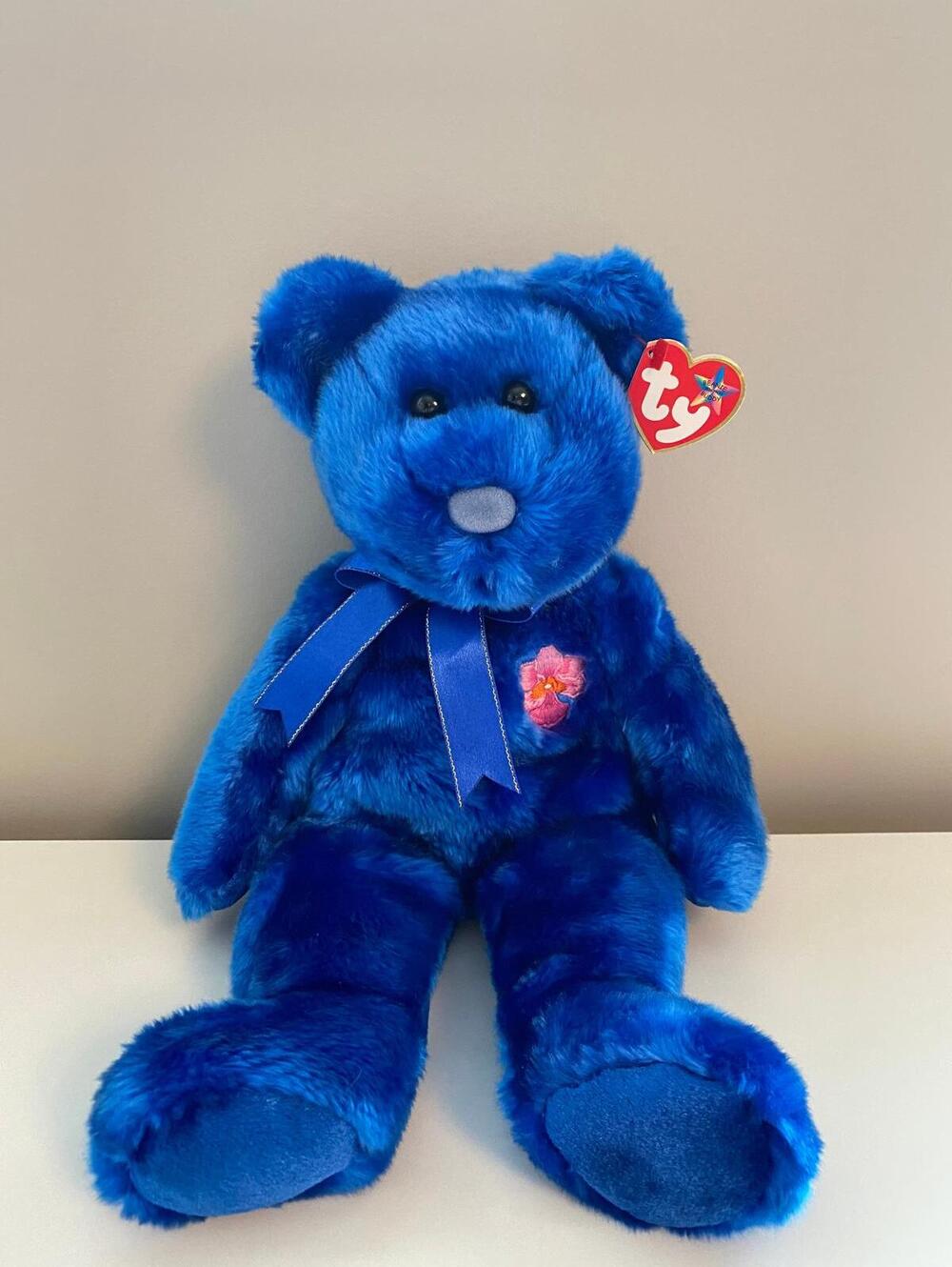 Ty Beanie Buddy “Vanda” theRoyal Blue Bear - Singapore Exclusive (13.5 inch)